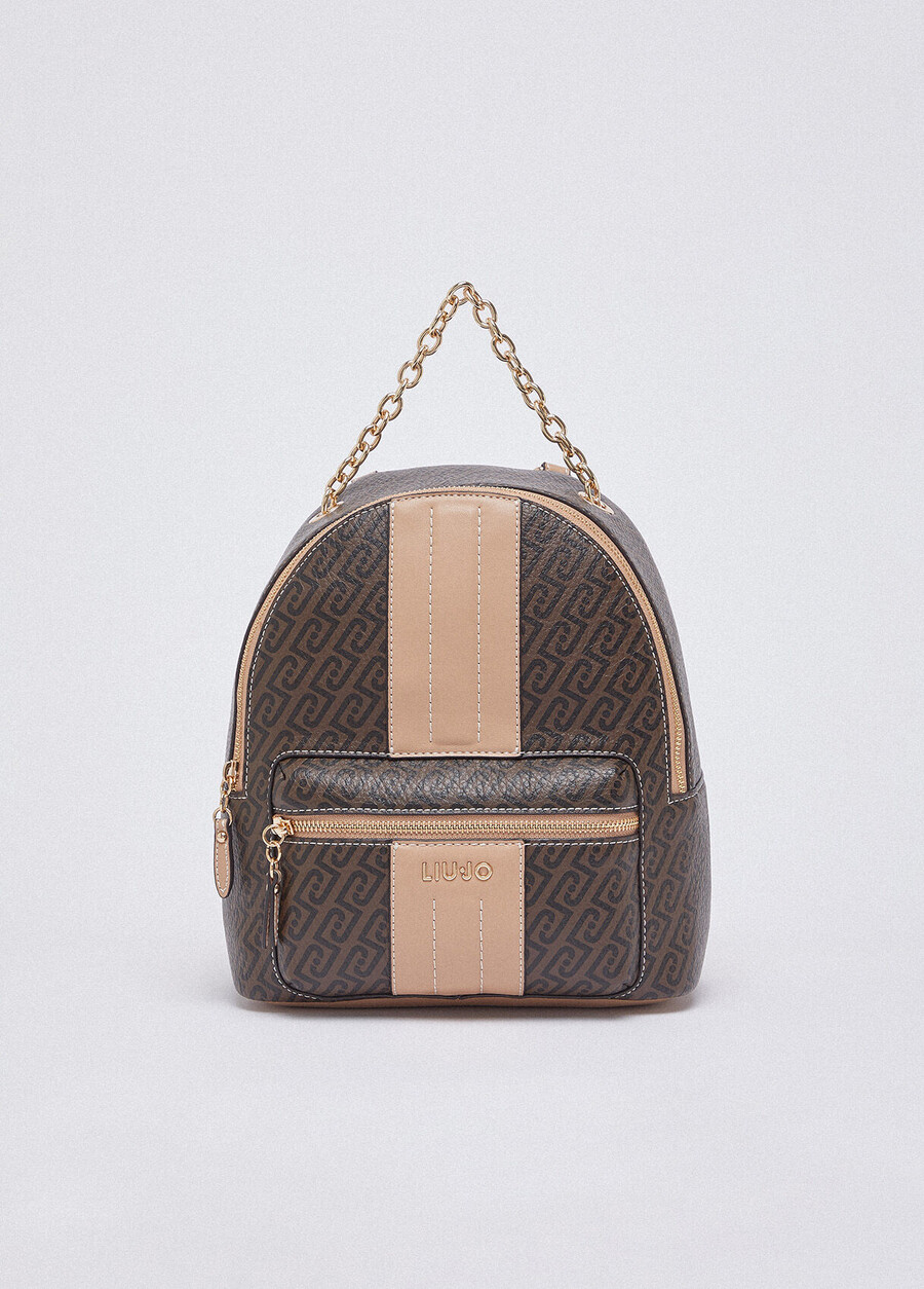 backpack with chain detail