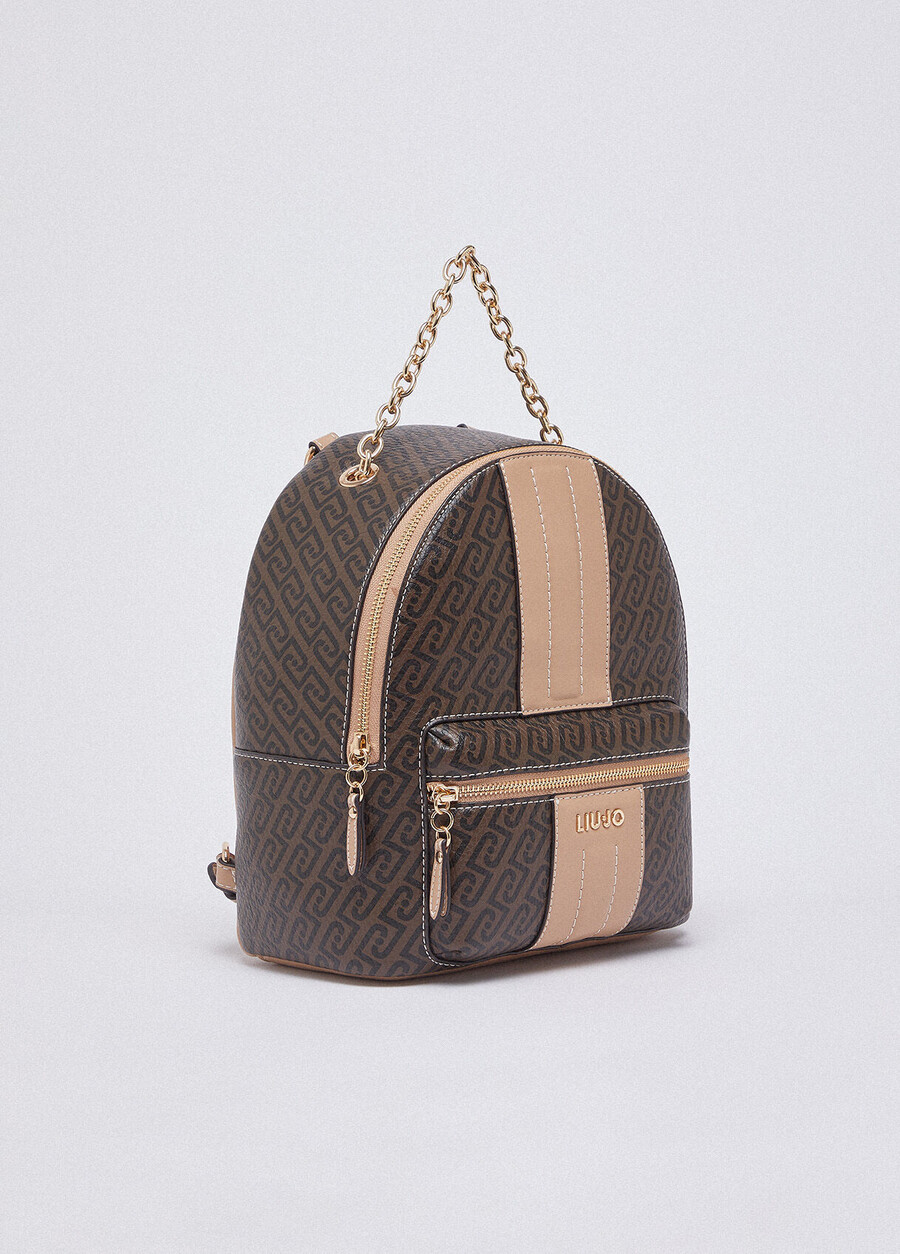 backpack with chain detail