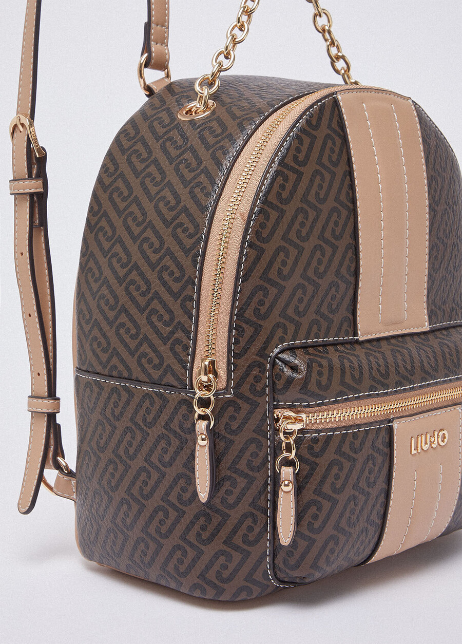 backpack with chain detail