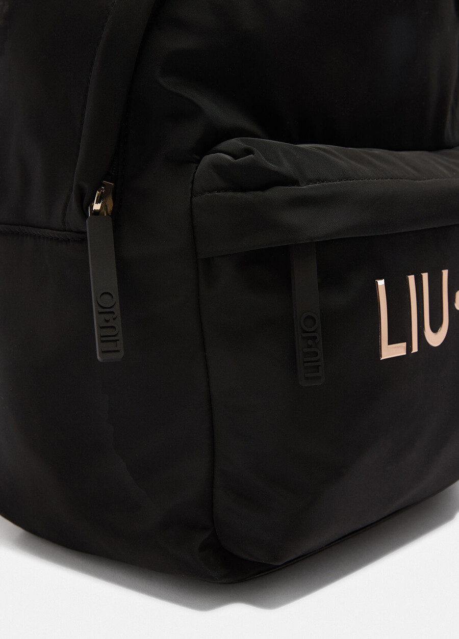 nylon backpack with logo