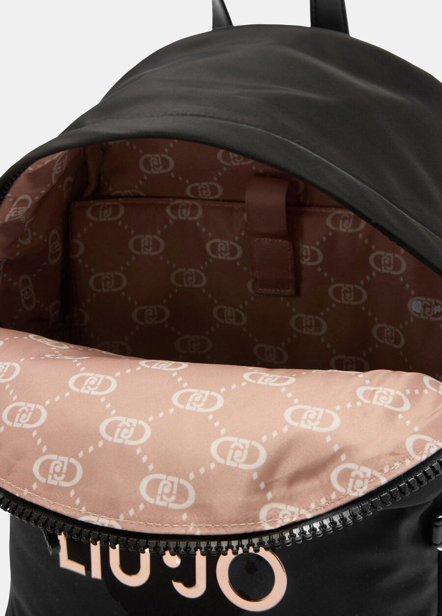 nylon backpack with logo