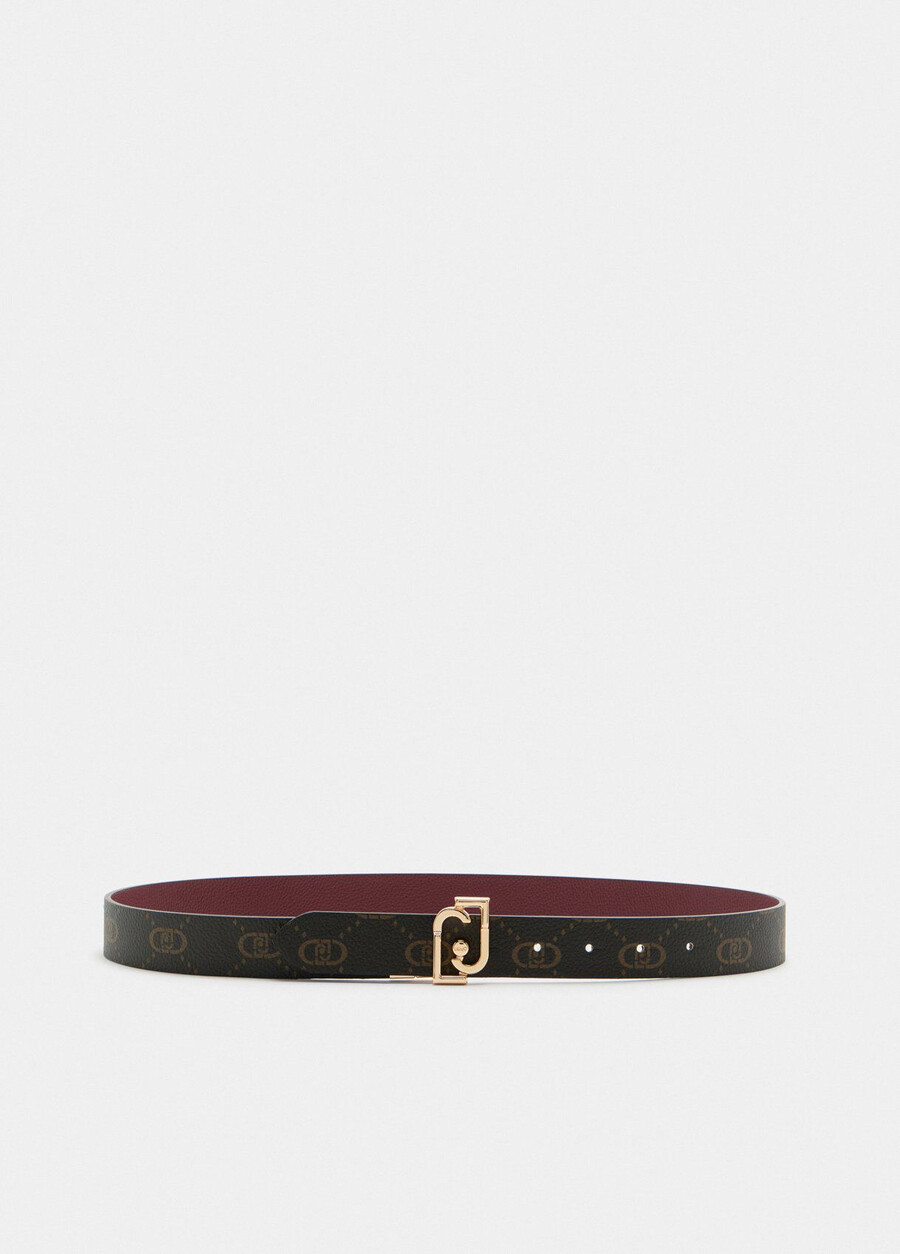 reversible belt with logo