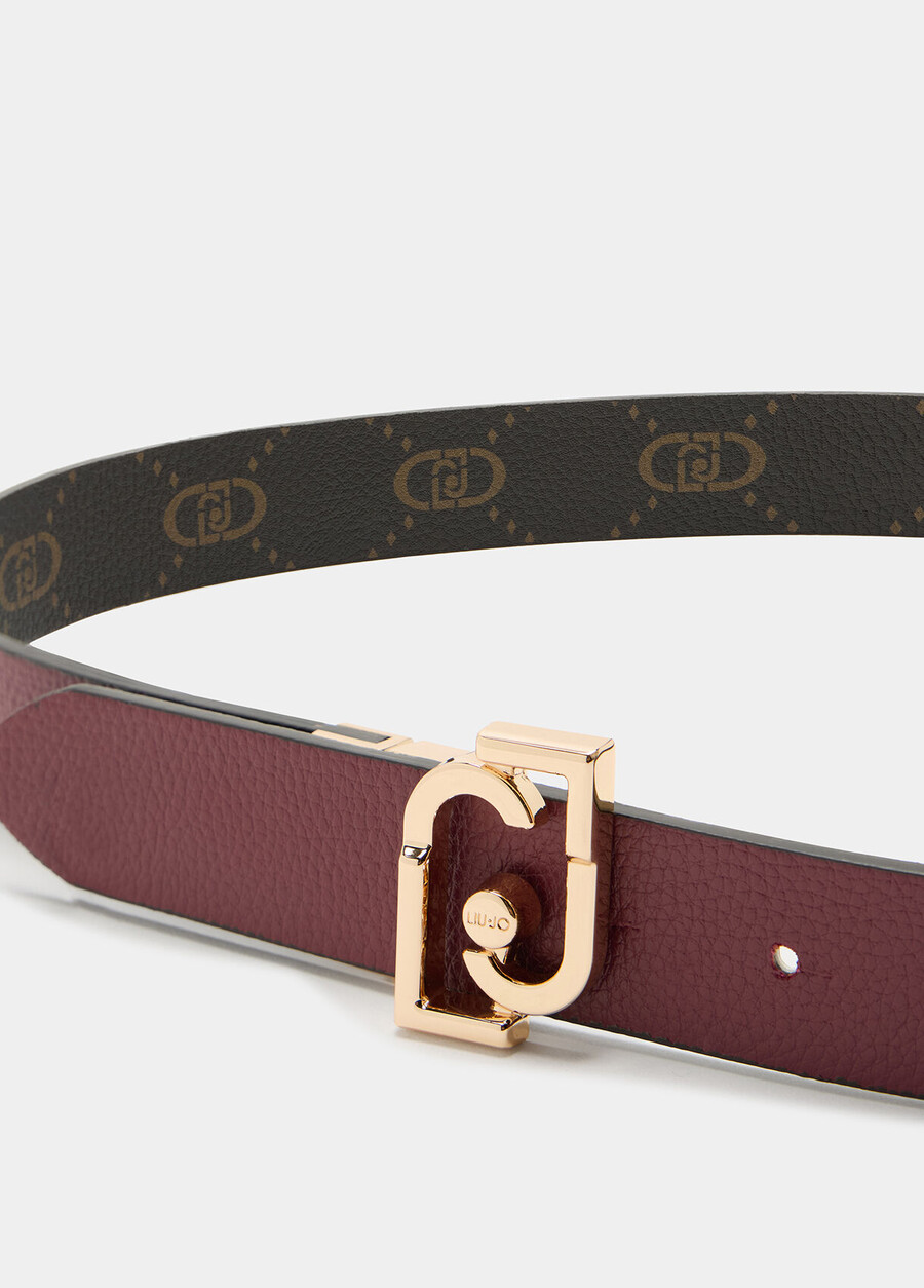 reversible belt with logo
