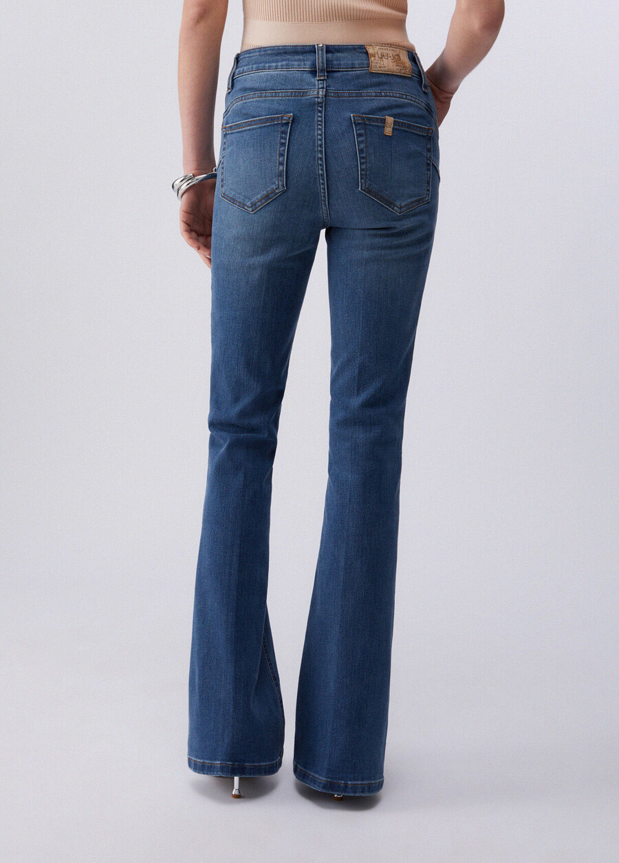 high-rise bootcut jeans