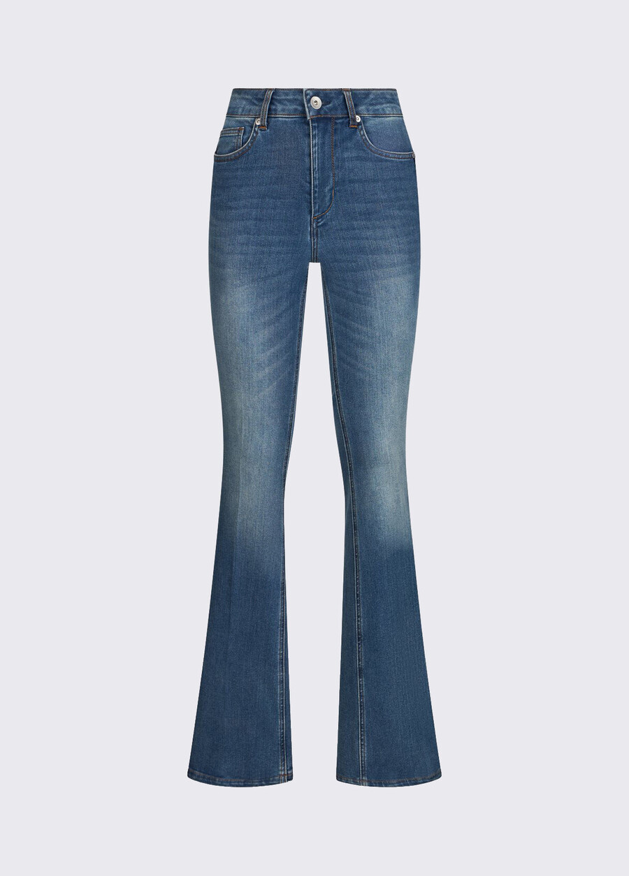 high-rise bootcut jeans