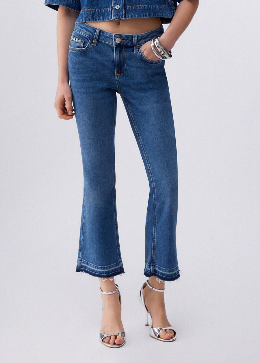 bootcut jeans with unfinished hems