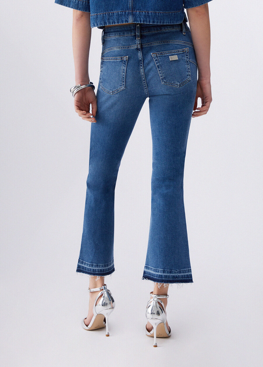 bootcut jeans with unfinished hems