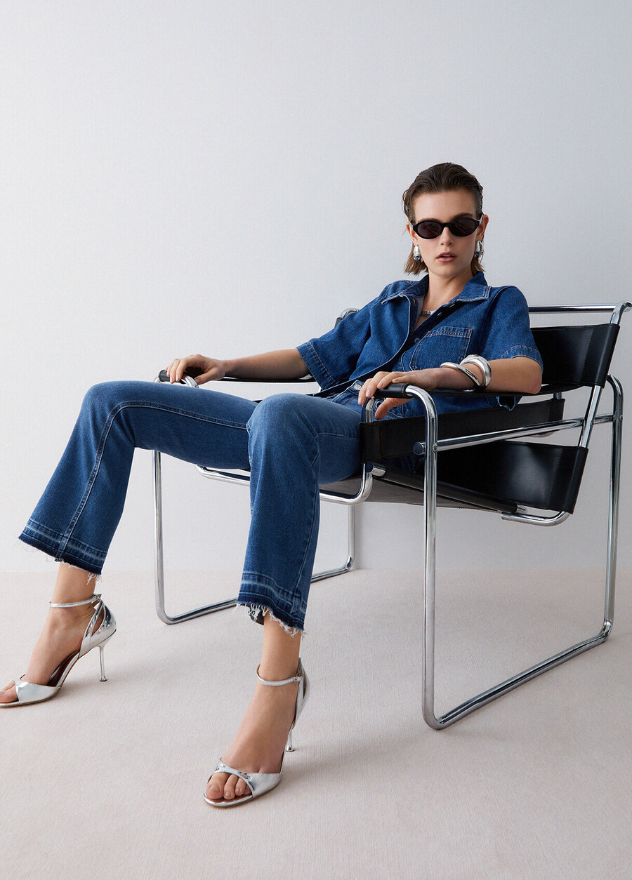 bootcut jeans with unfinished hems