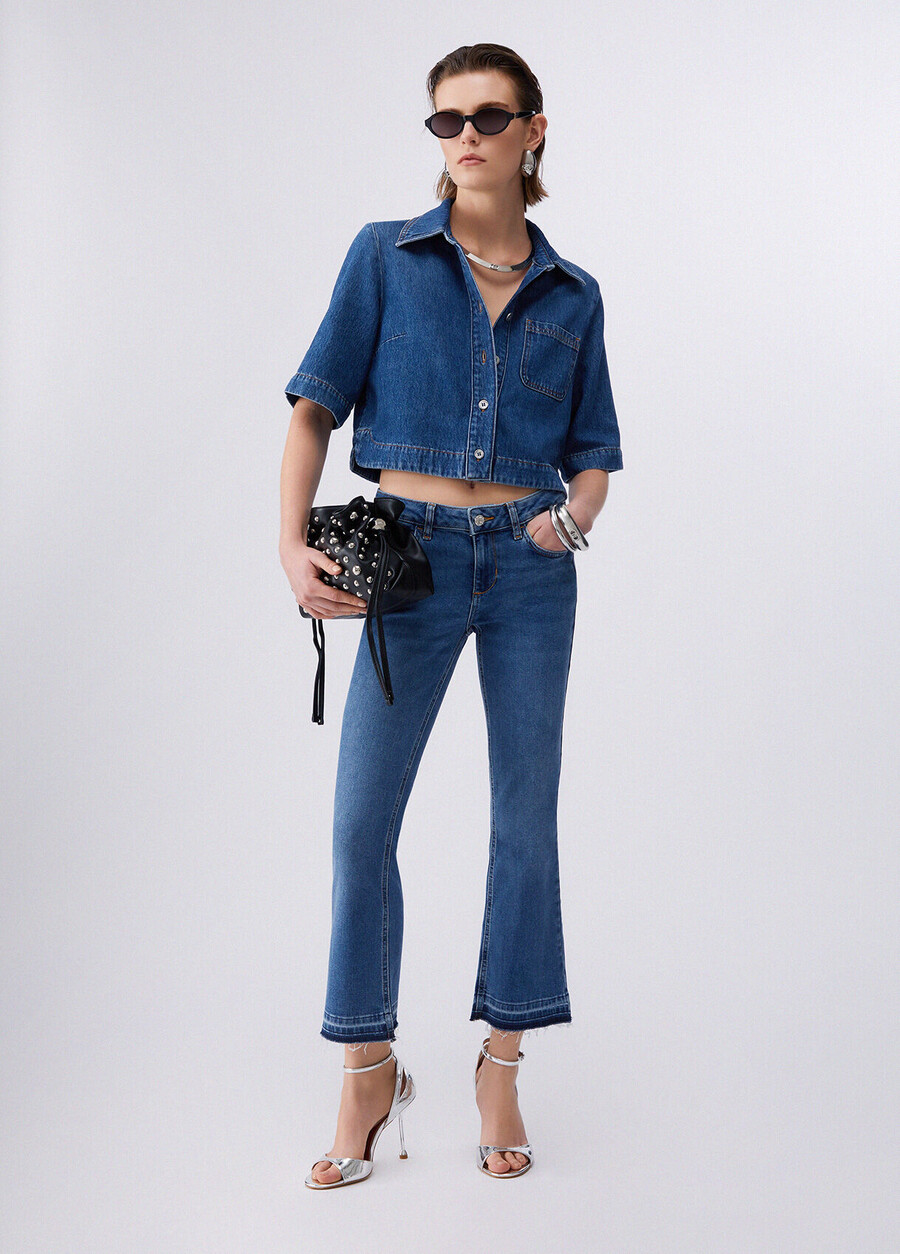 bootcut jeans with unfinished hems