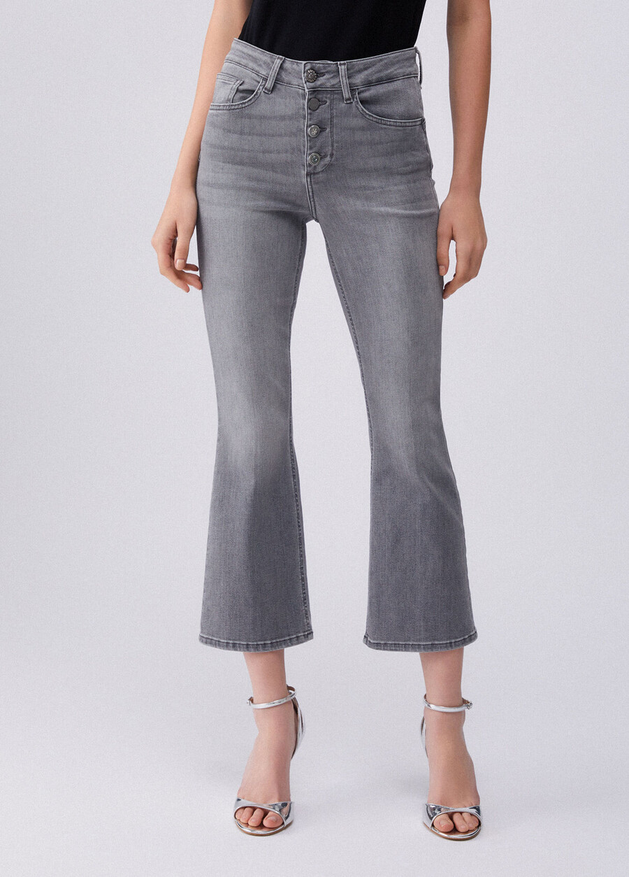 high-rise bootcut jeans