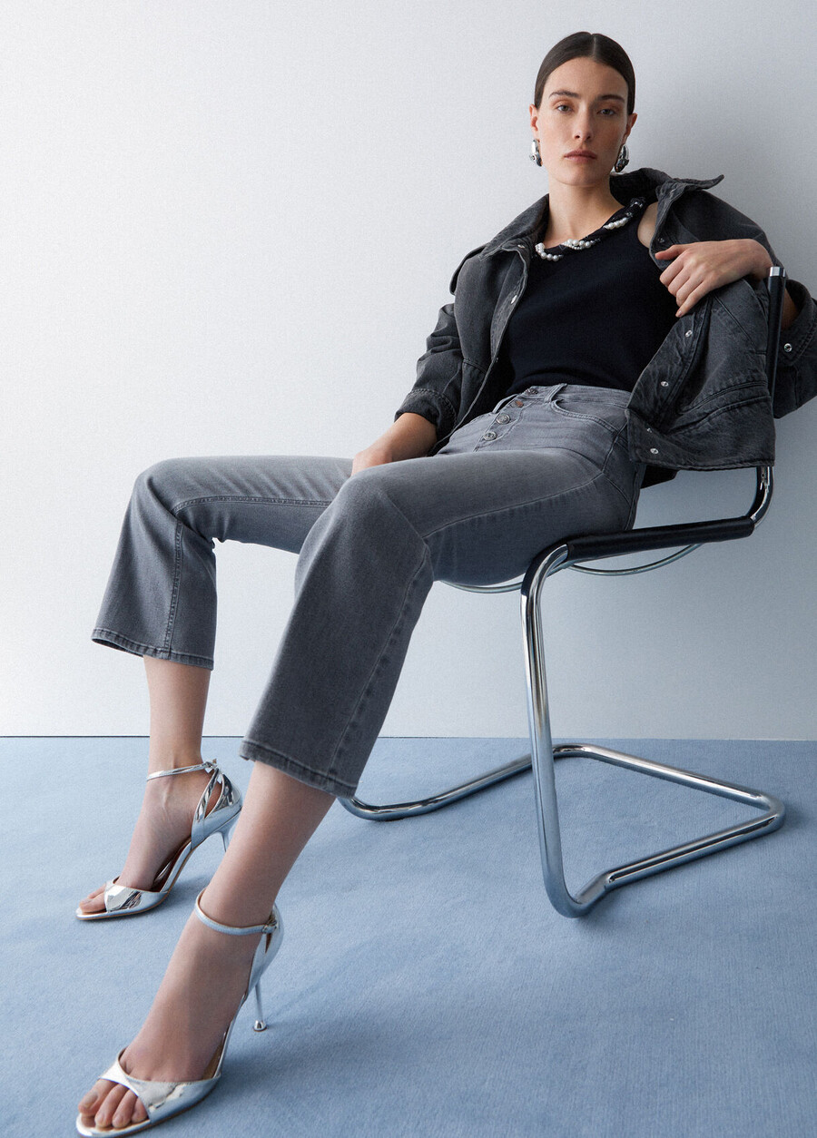 high-rise bootcut jeans