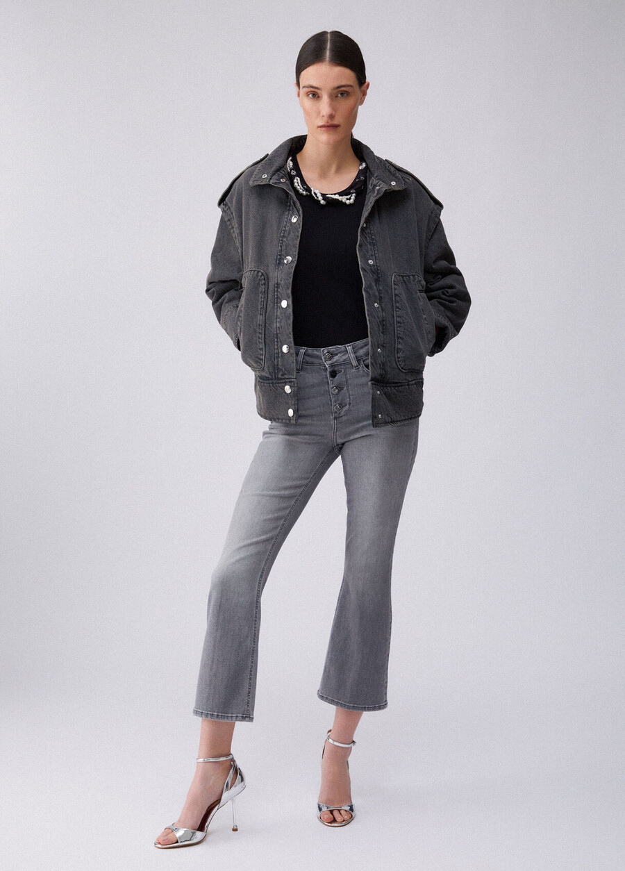 high-rise bootcut jeans