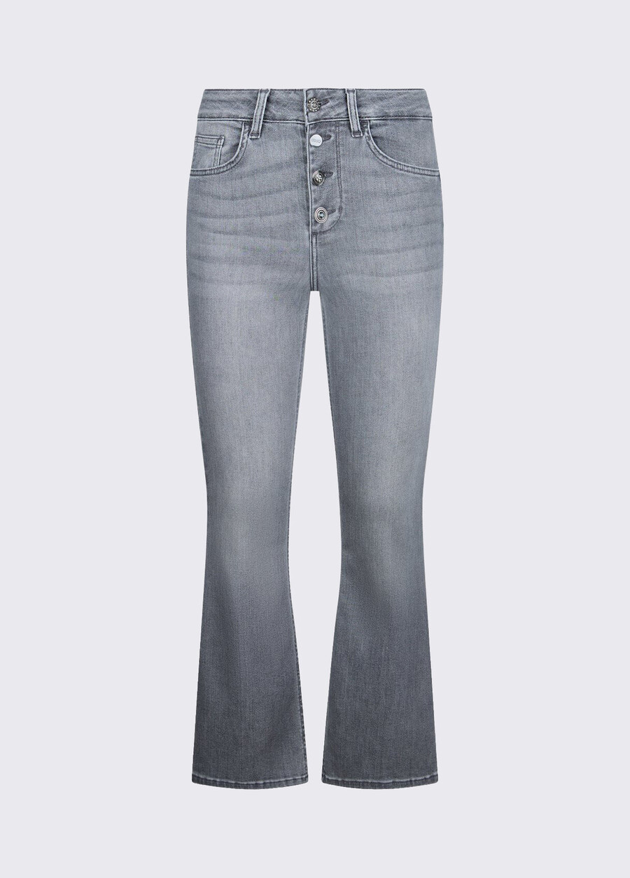 high-rise bootcut jeans