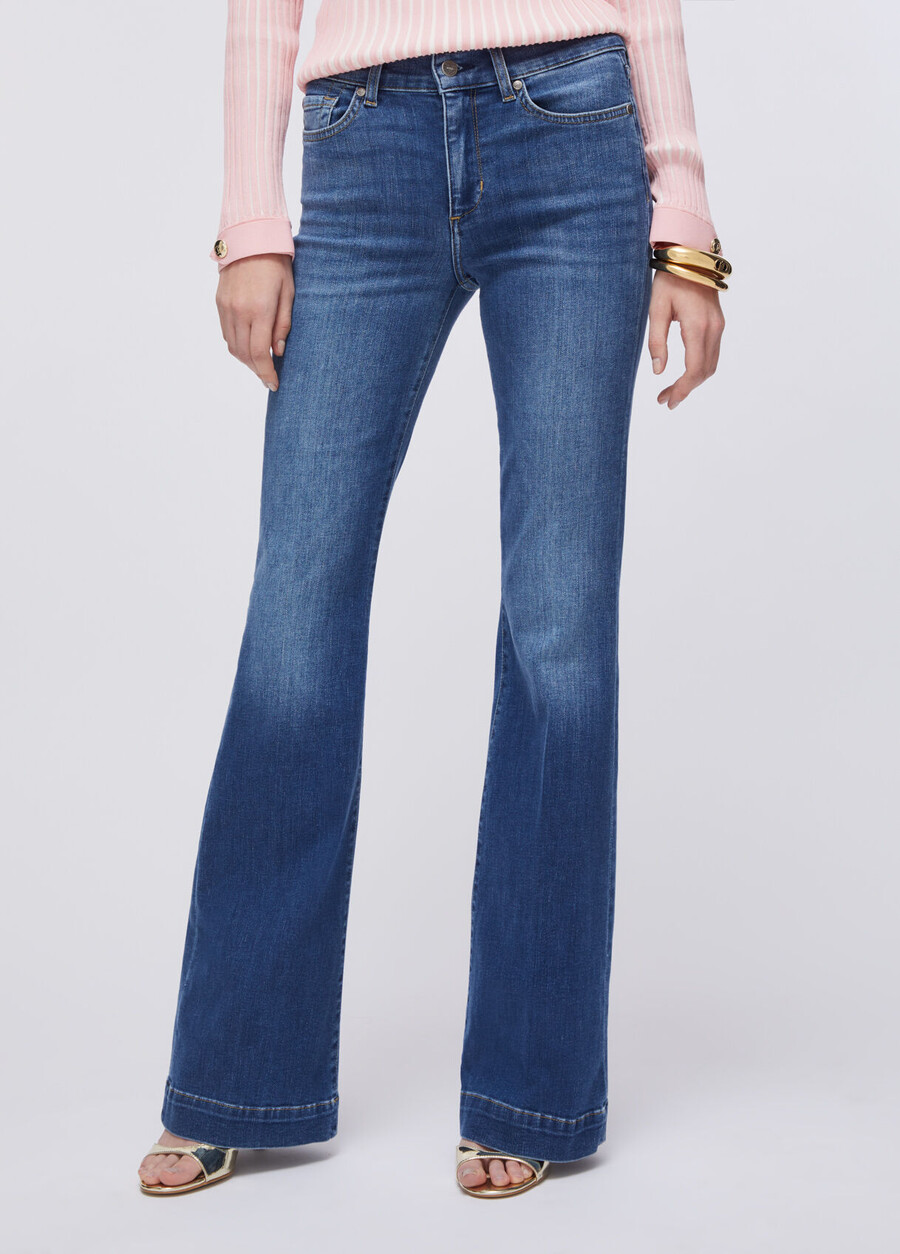 high-rise bootcut jeans
