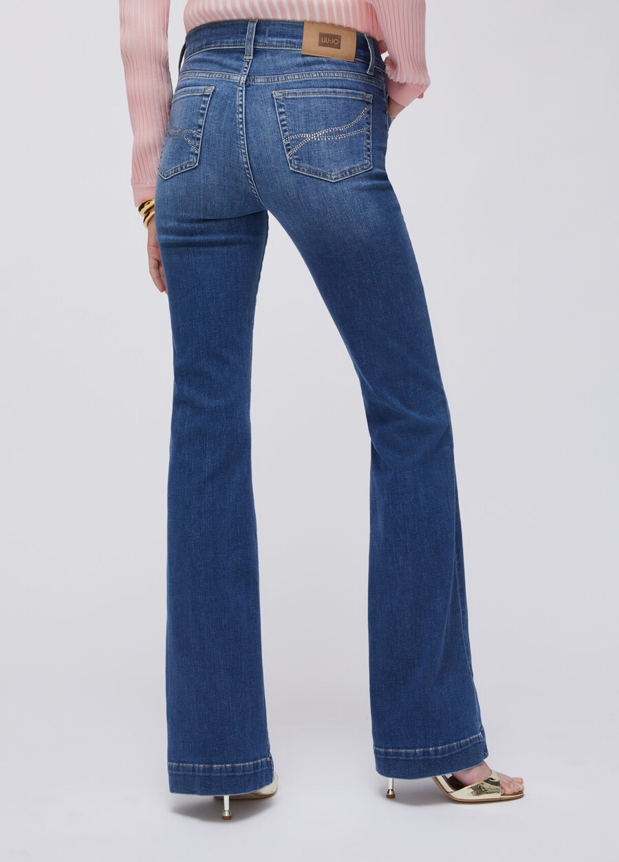 high-rise bootcut jeans