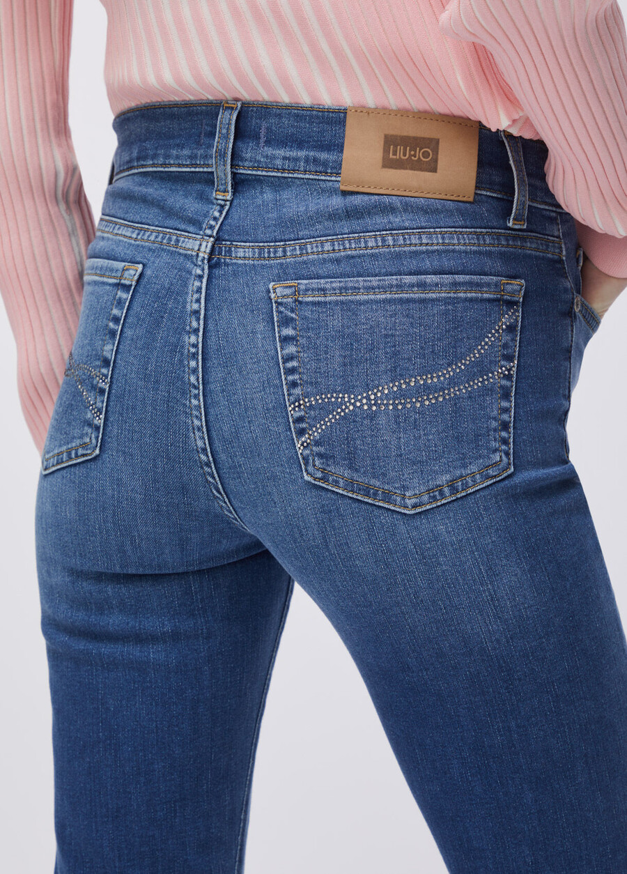 high-rise bootcut jeans