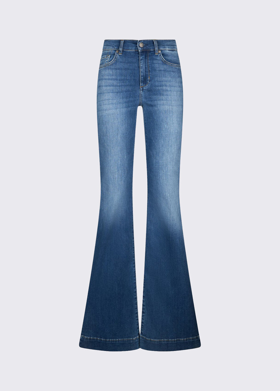 high-rise bootcut jeans