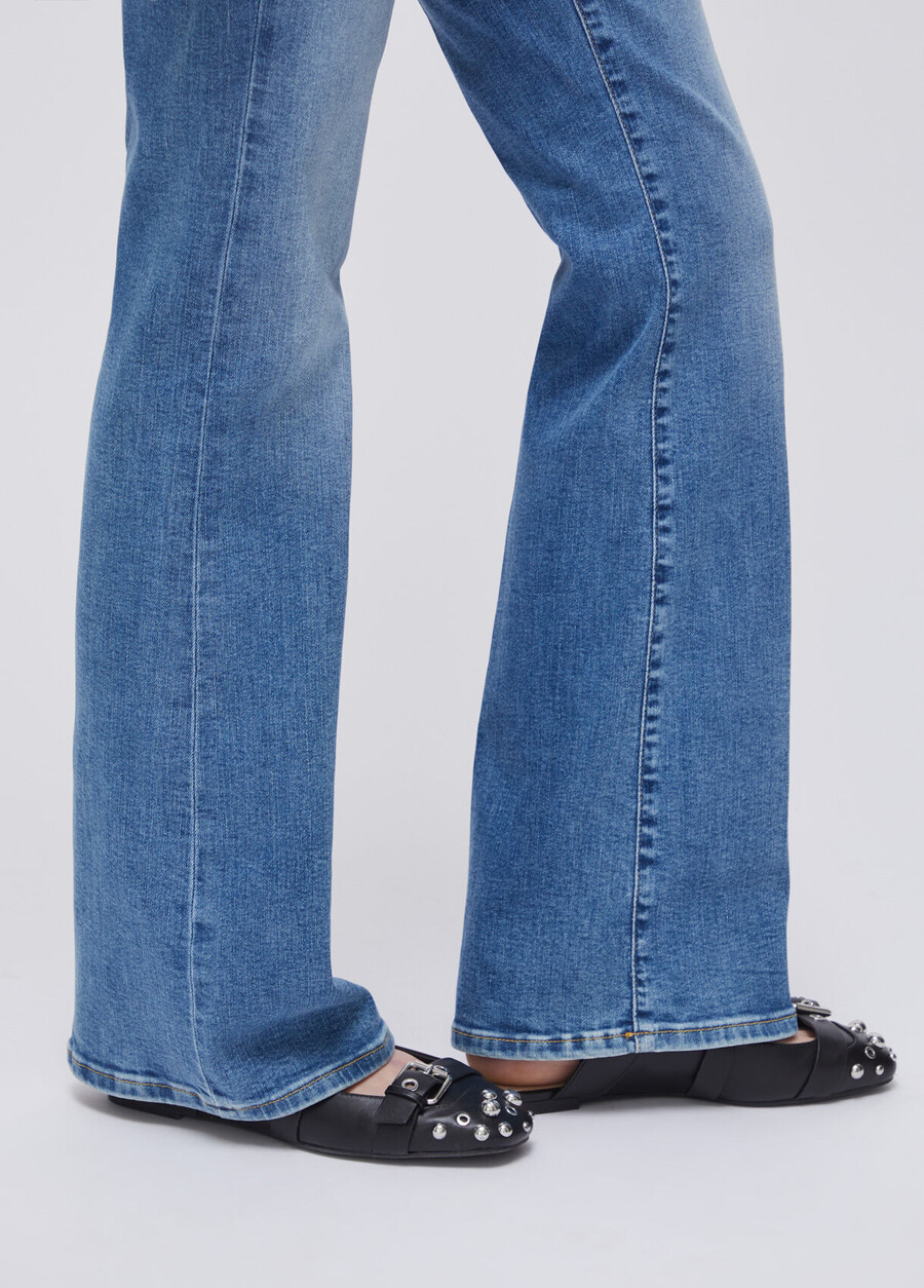high-rise bootcut jeans