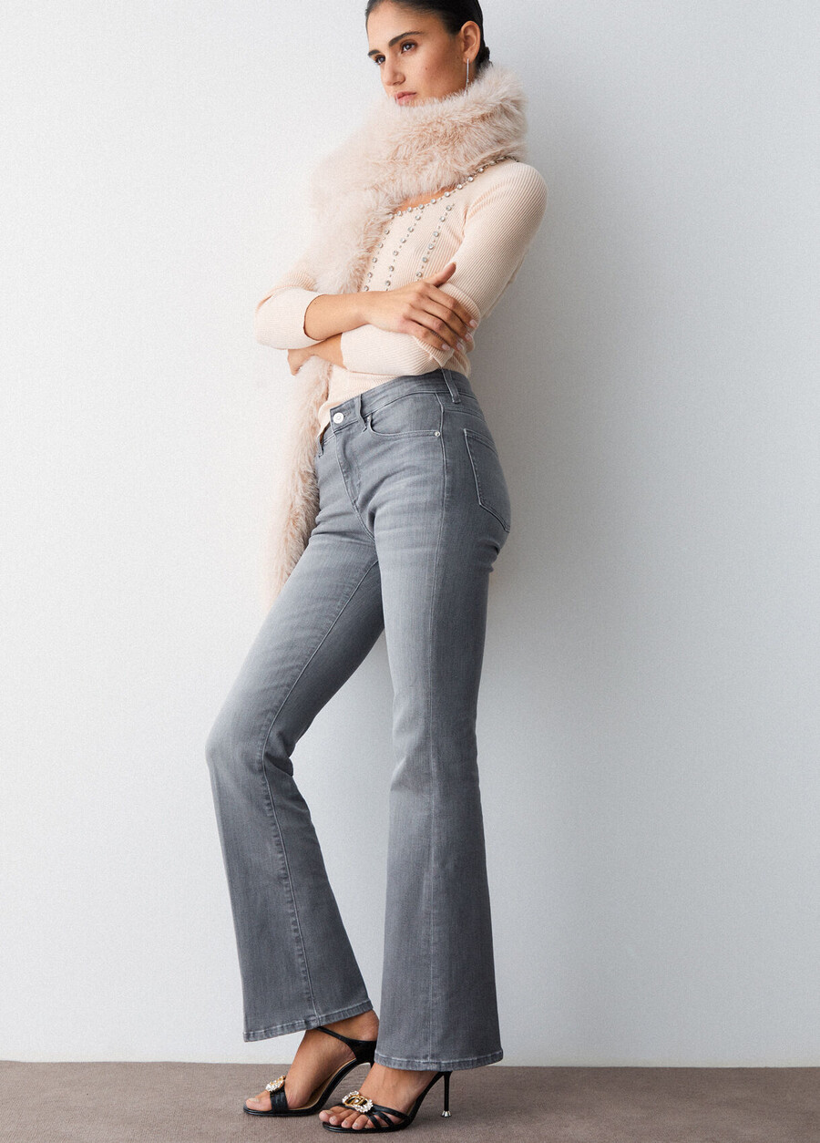 high-rise bootcut jeans