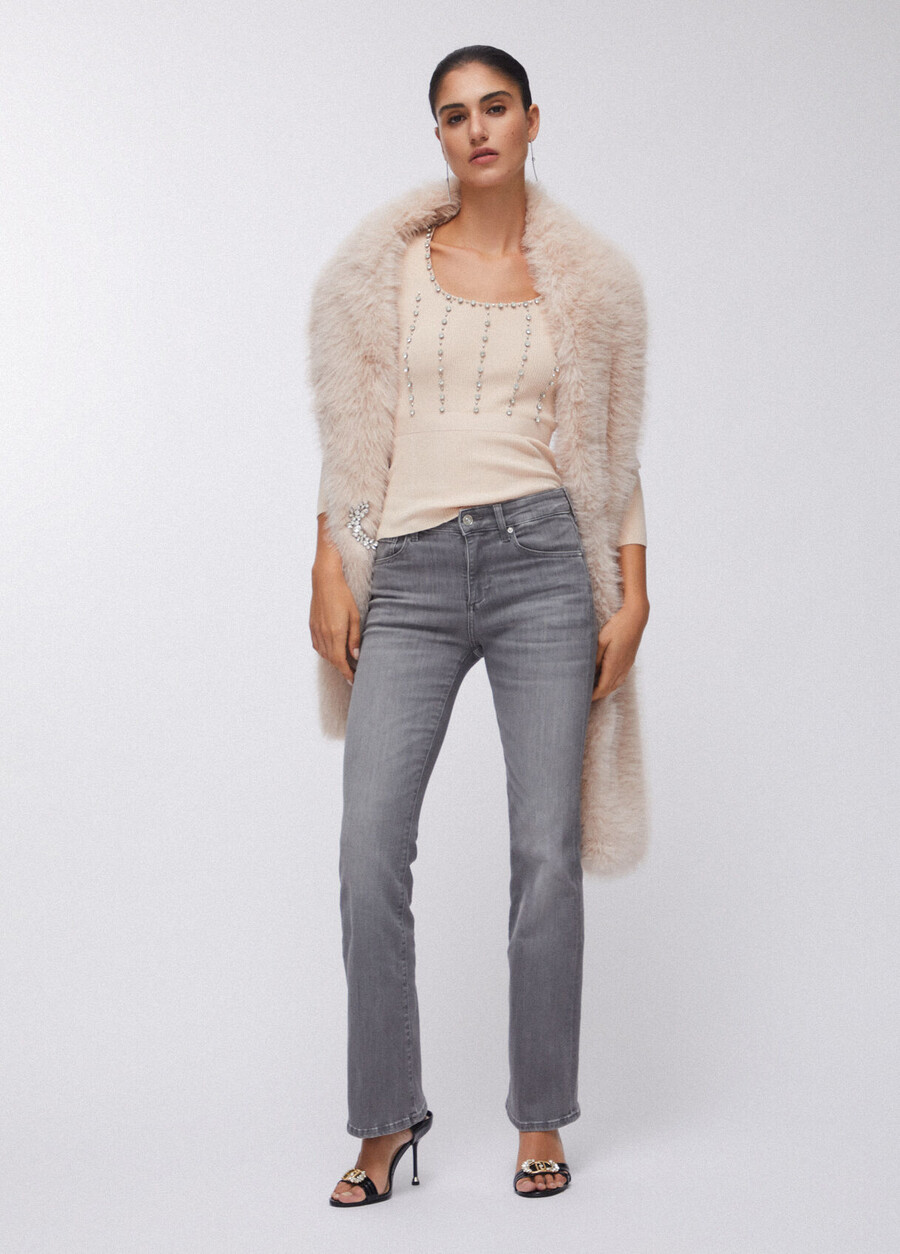 high-rise bootcut jeans