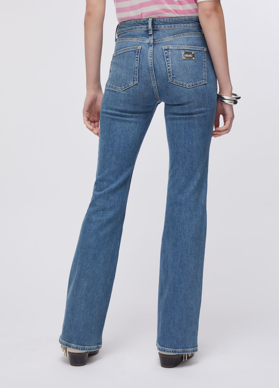 high-rise bootcut jeans