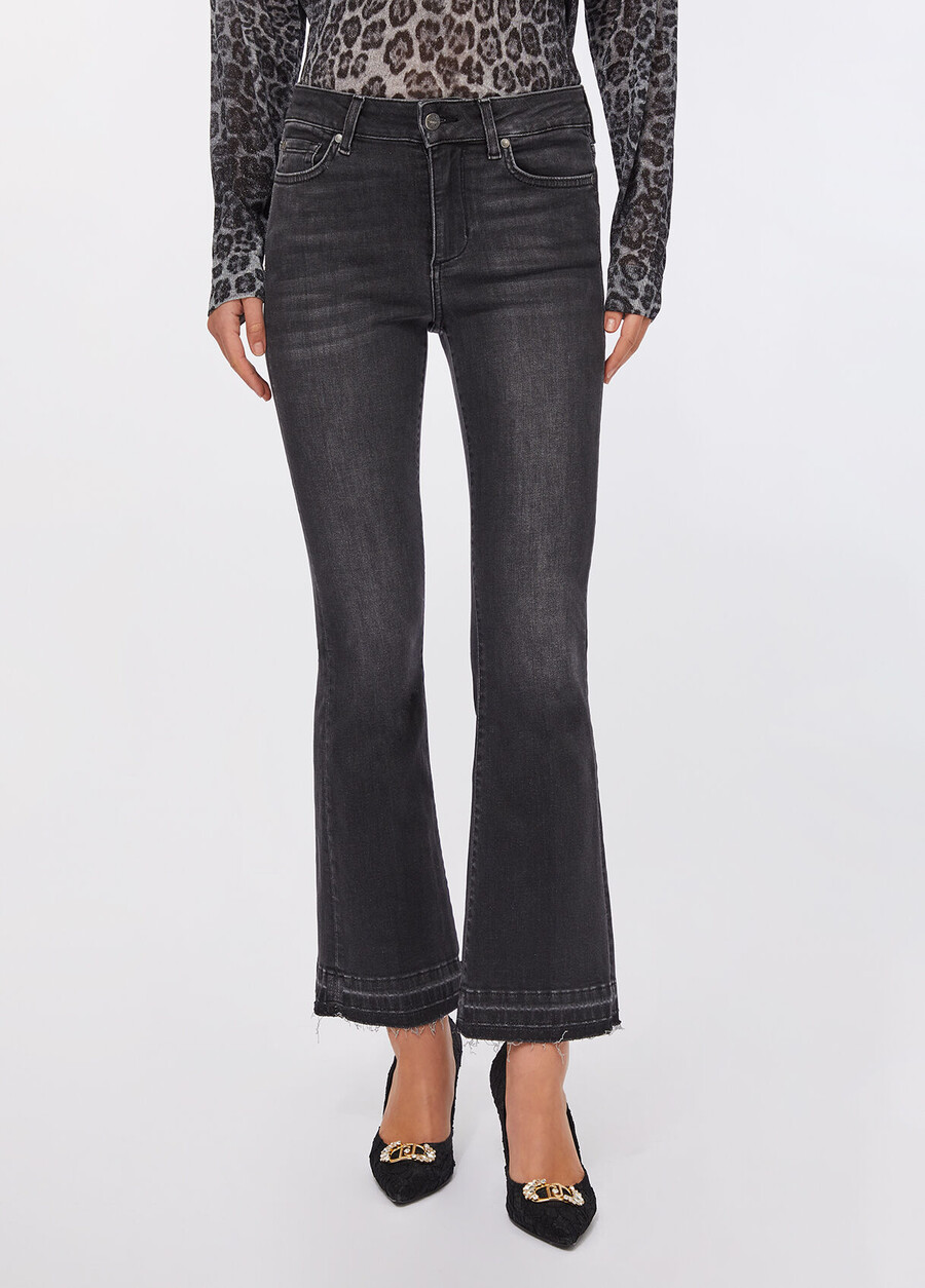 liu jo better cropped bootcut jeans