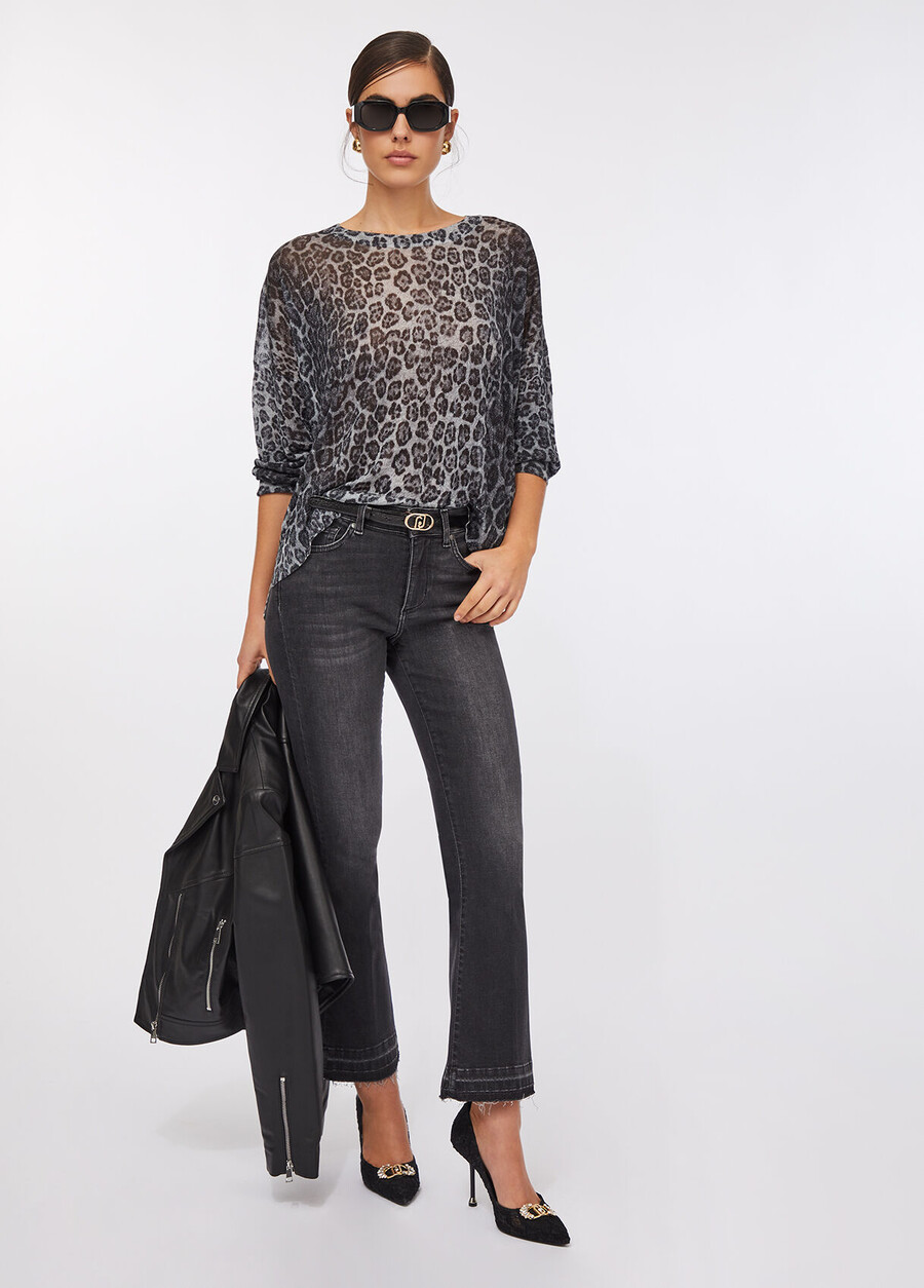 liu jo better cropped bootcut jeans