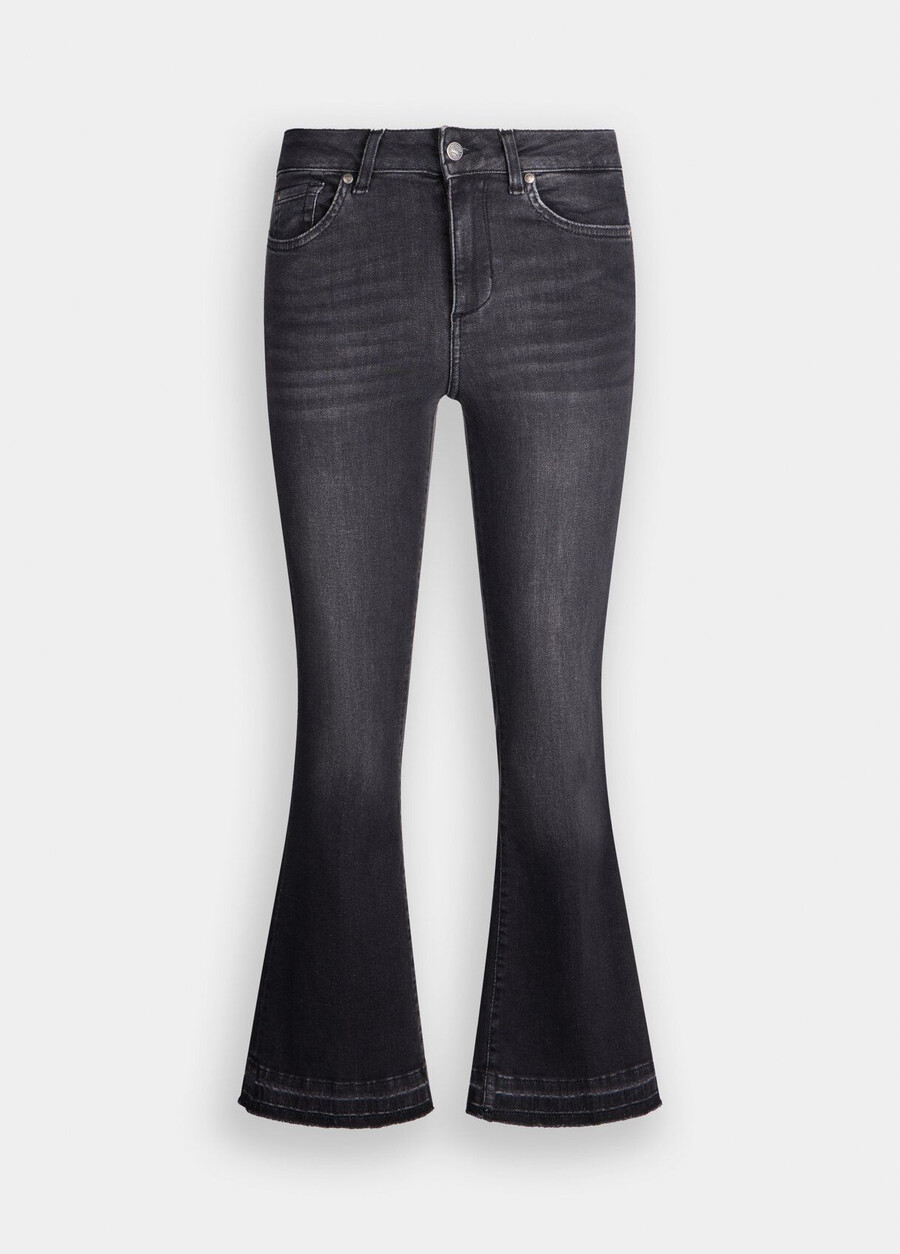liu jo better cropped bootcut jeans