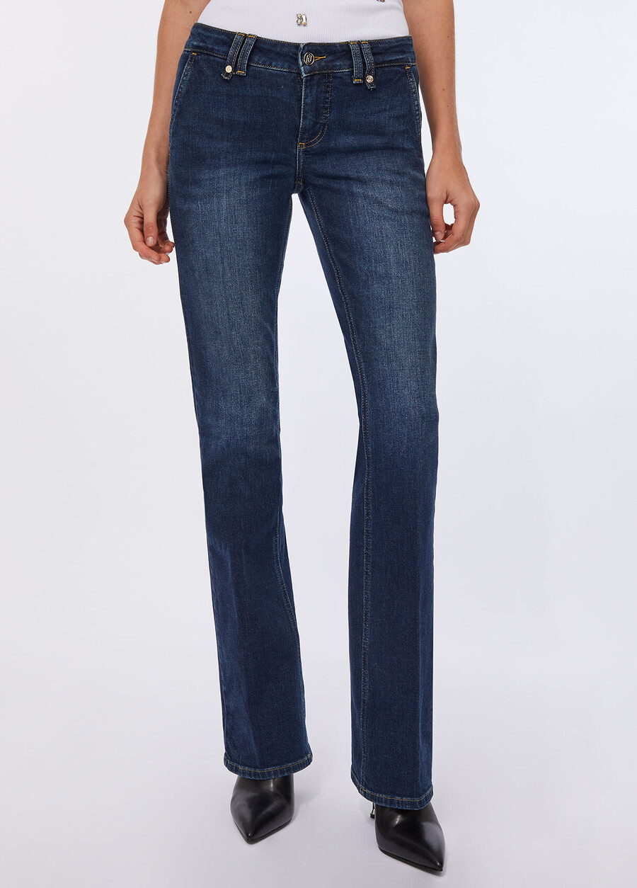 low-rise bootcut jeans