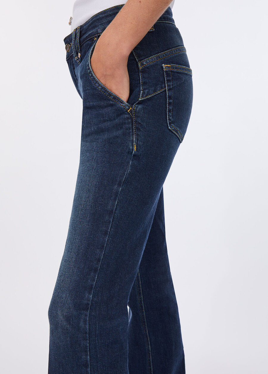 low-rise bootcut jeans