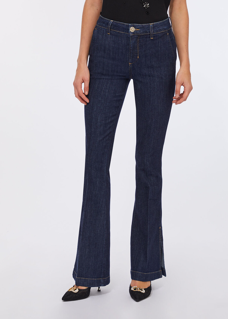 high-rise bootcut jeans