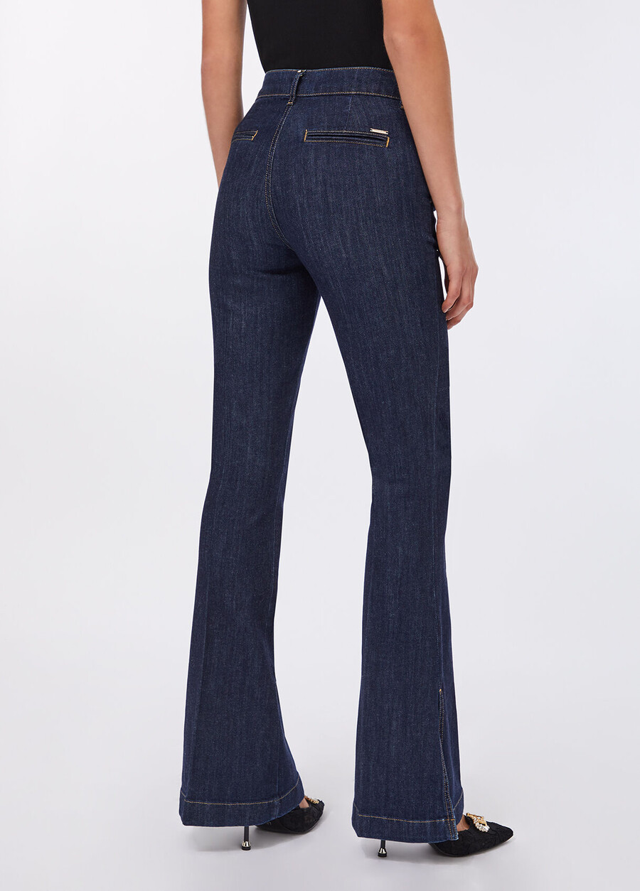 high-rise bootcut jeans