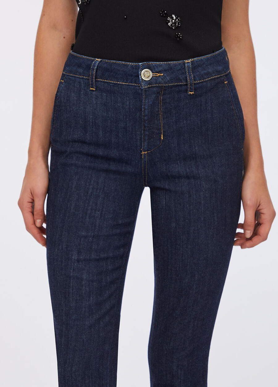 high-rise bootcut jeans