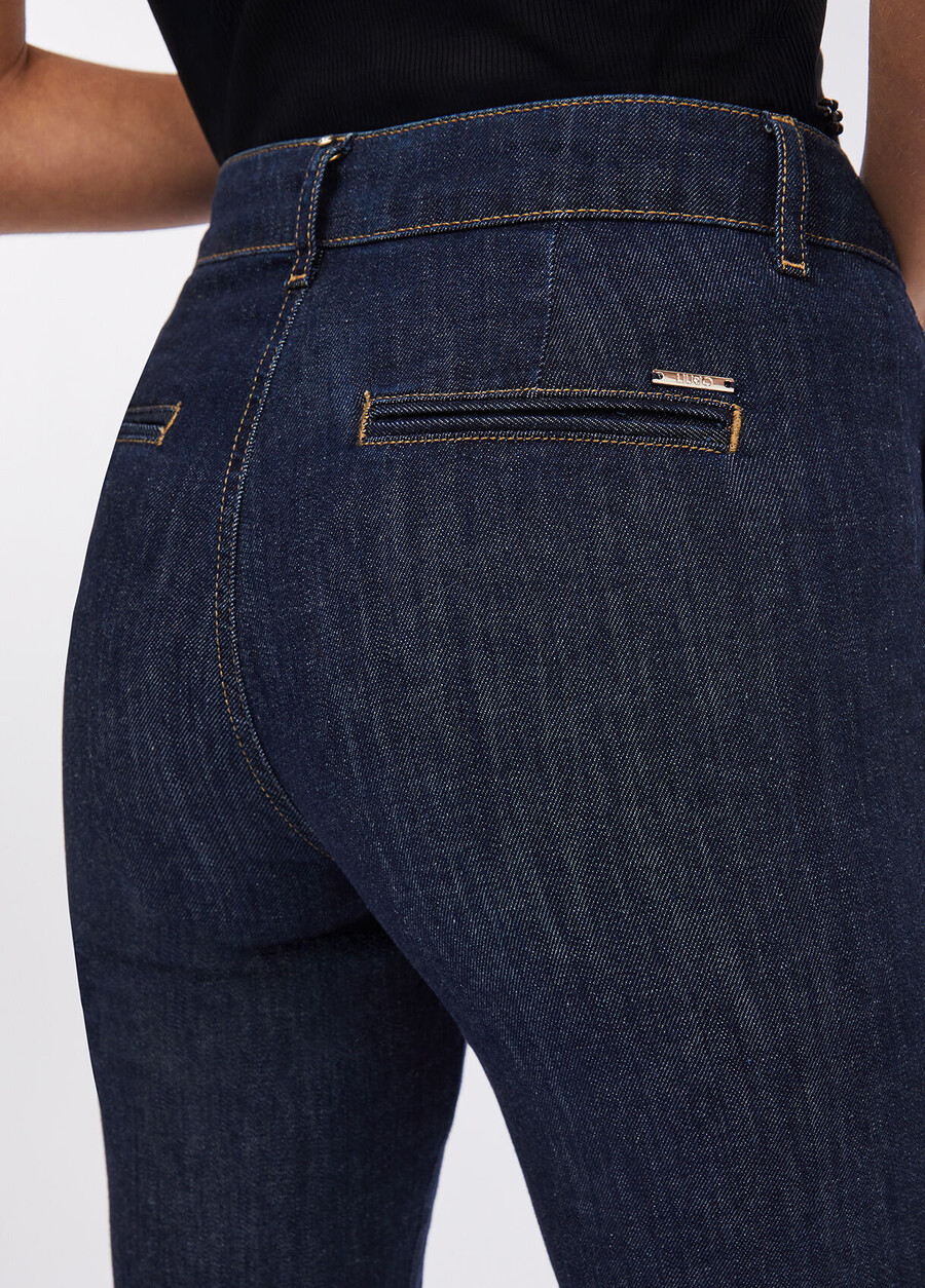 high-rise bootcut jeans