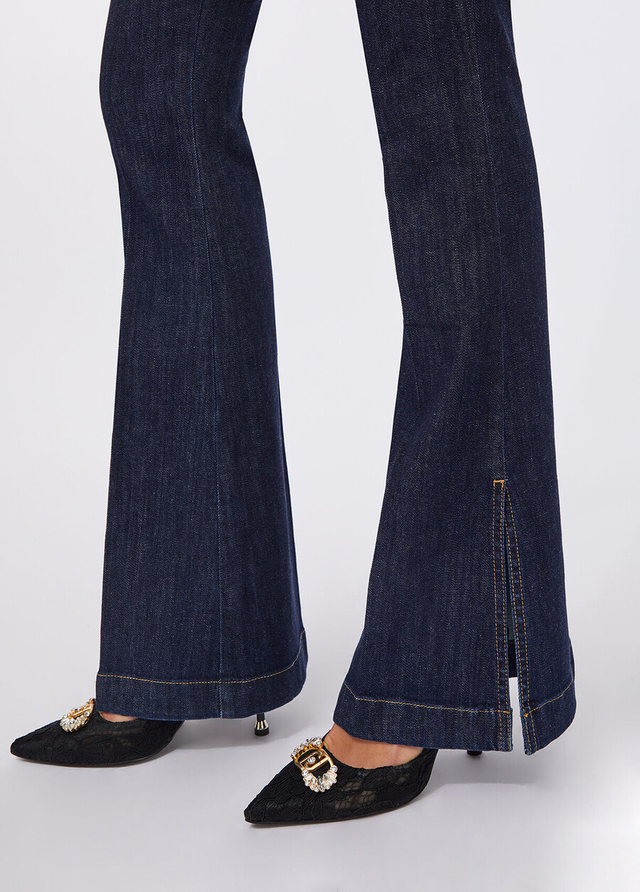 high-rise bootcut jeans