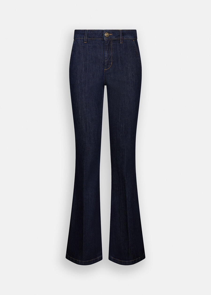 high-rise bootcut jeans