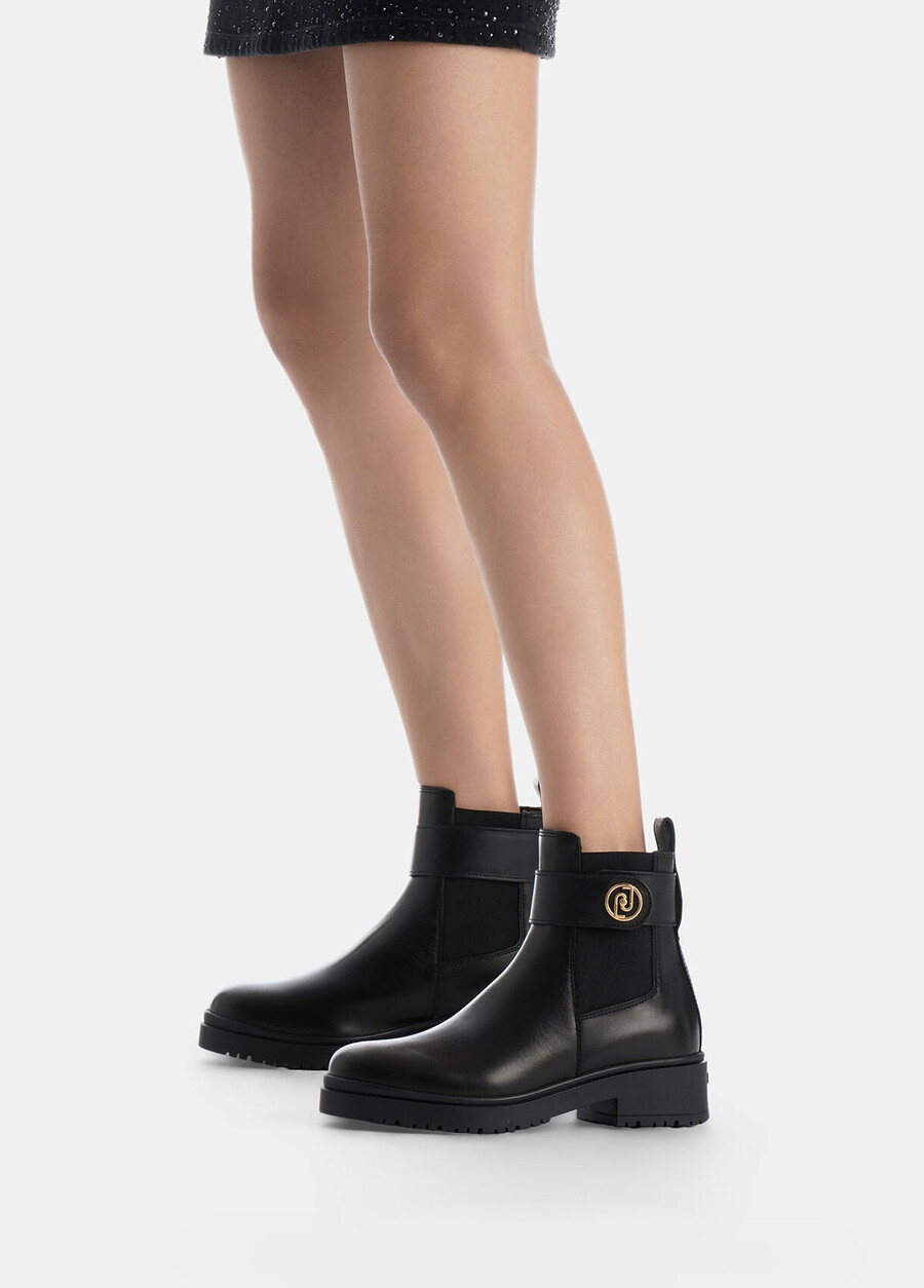 leather beatles ankle boots