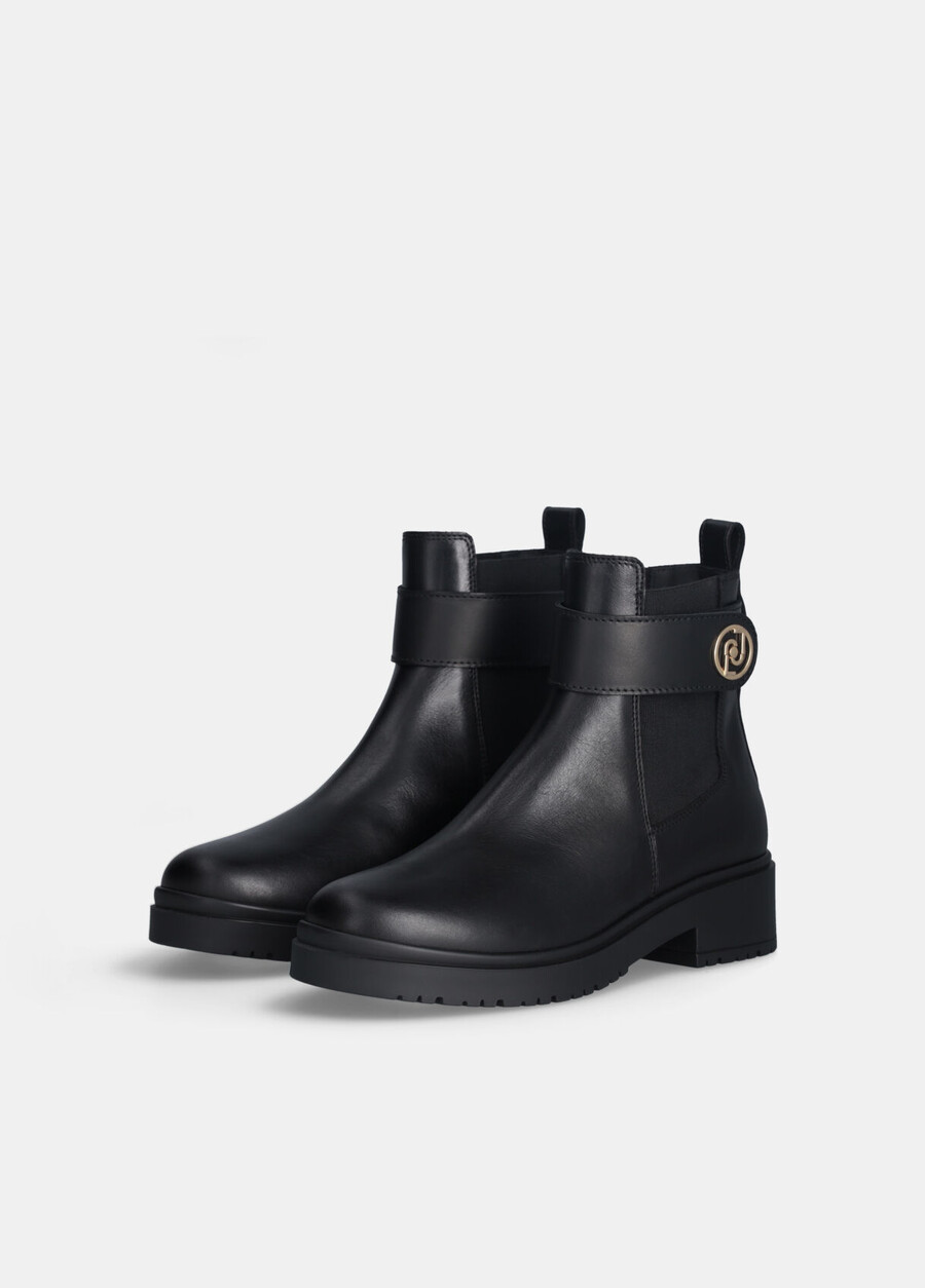leather beatles ankle boots