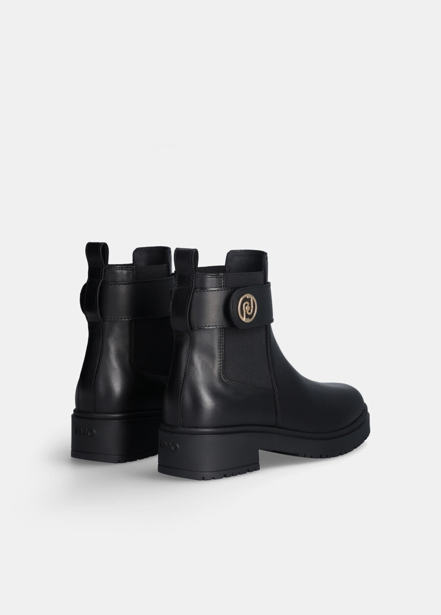 leather beatles ankle boots
