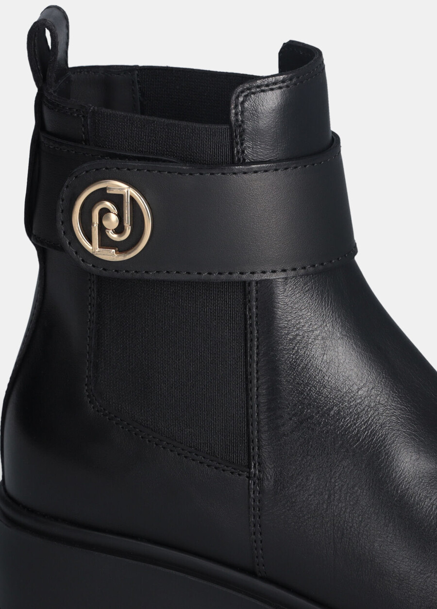 leather beatles ankle boots