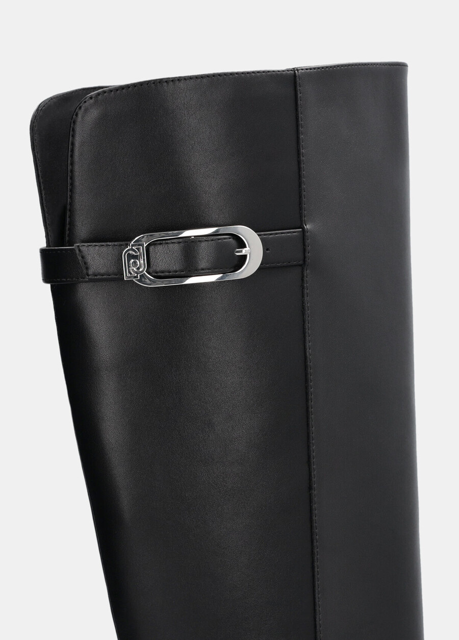 knee-high leather boots