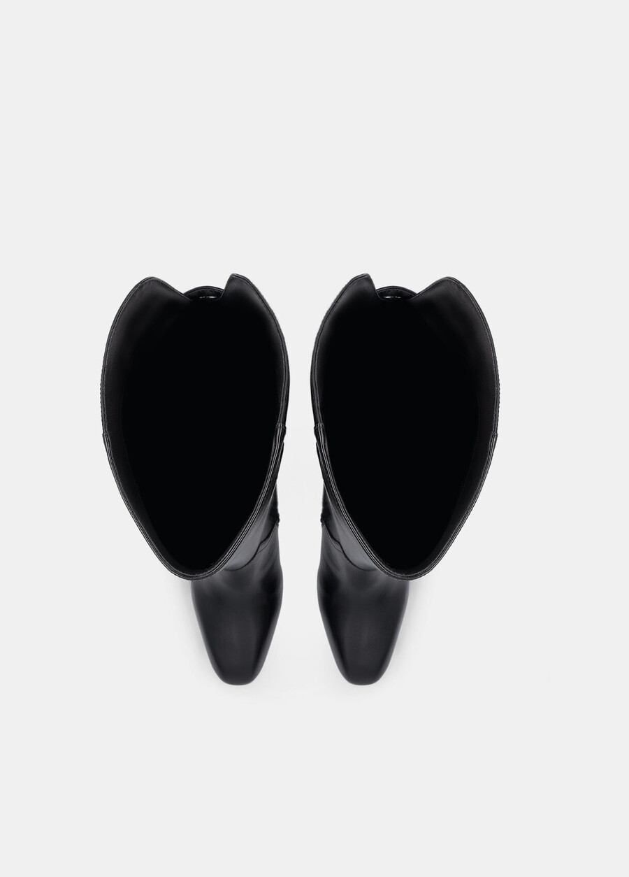 knee-high leather boots