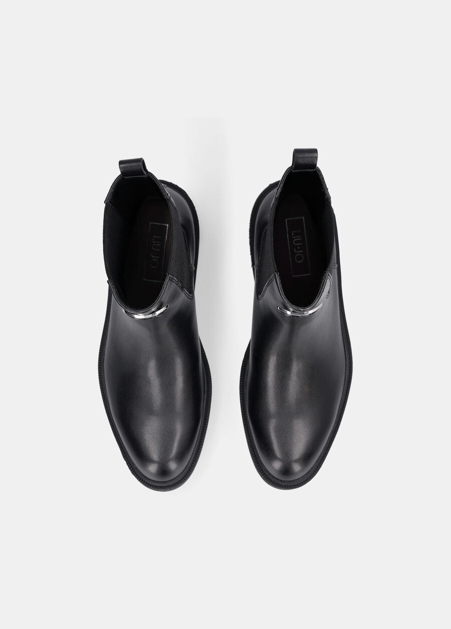 leather beatles ankle boots
