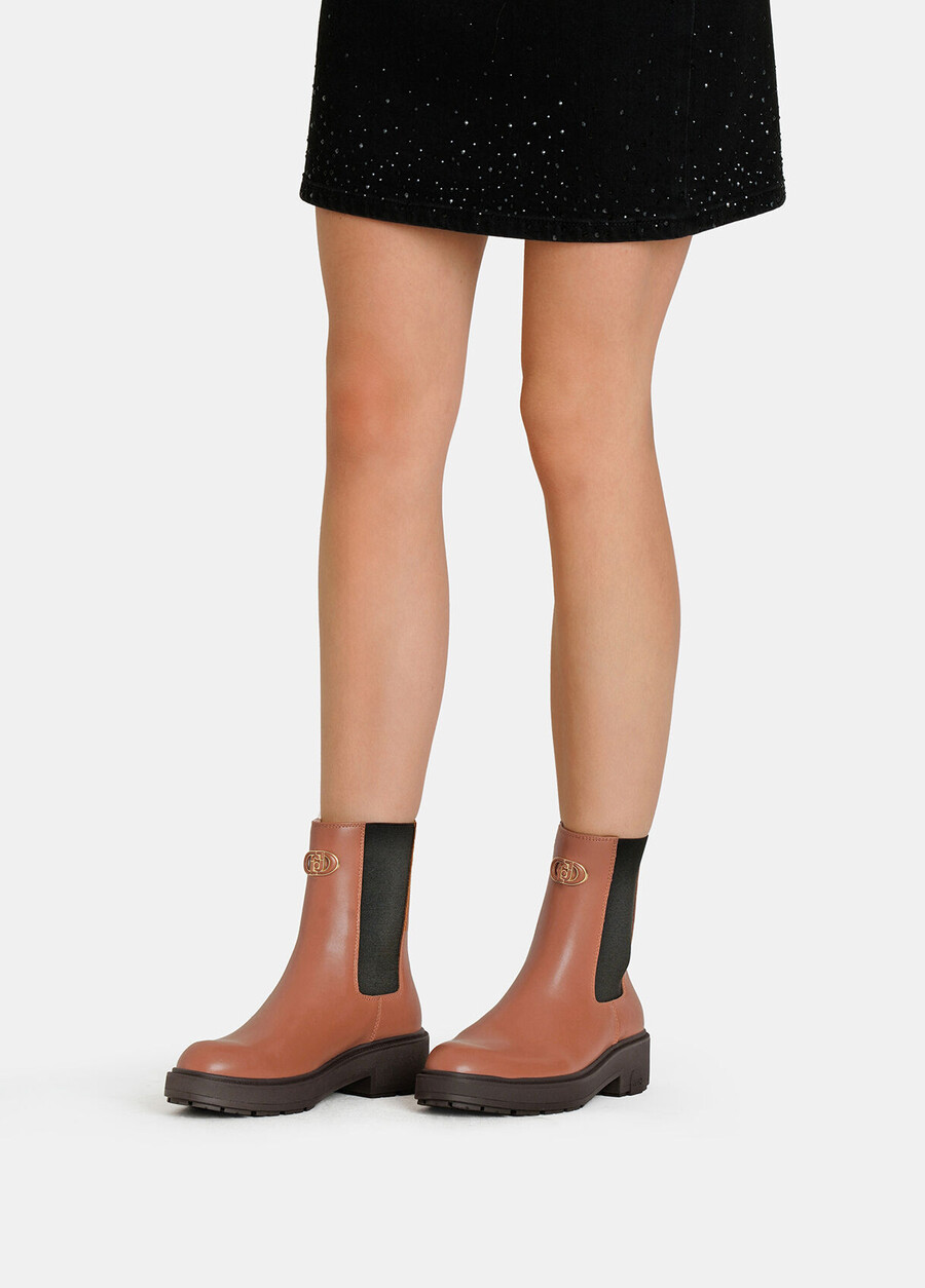 leather beatles ankle boots