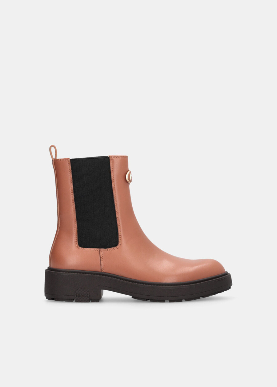 leather beatles ankle boots