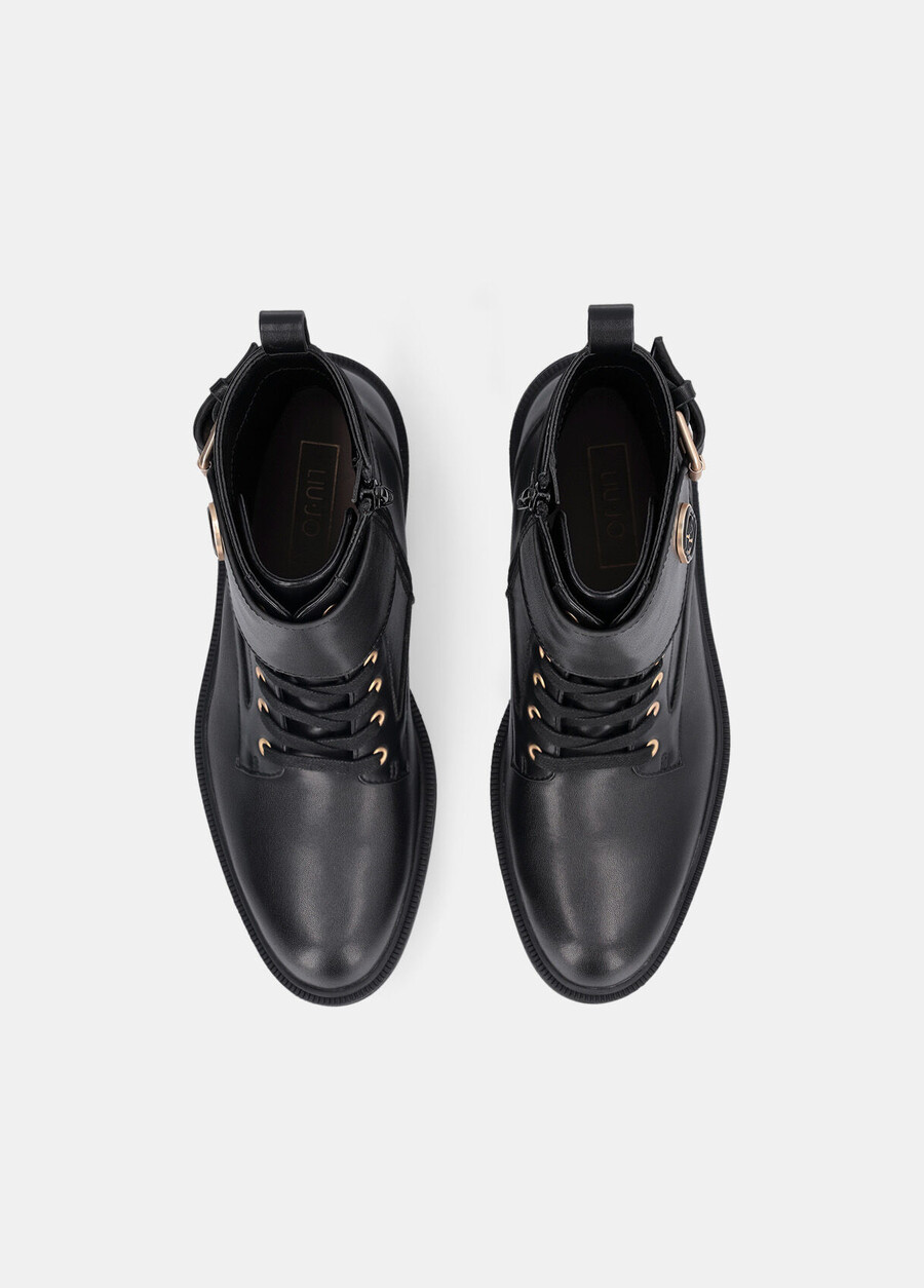 leather combat boots