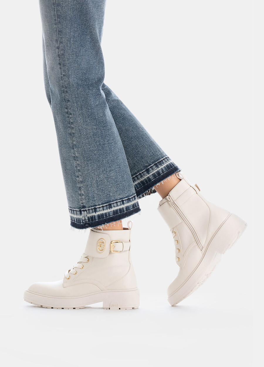 leather combat boots