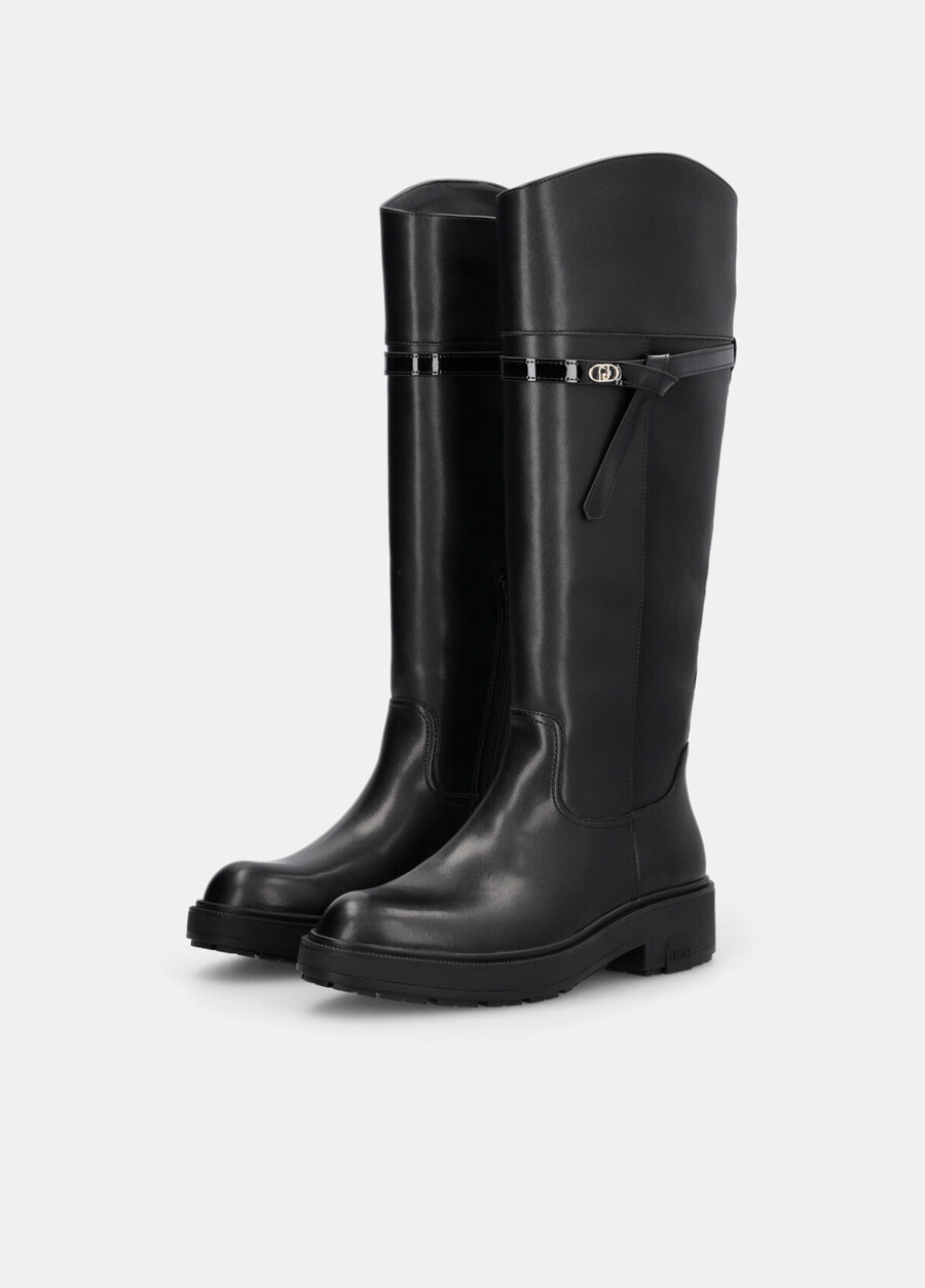 knee-high leather boots