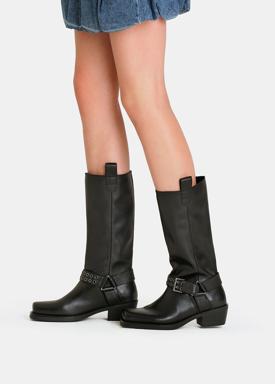 leather texan boots