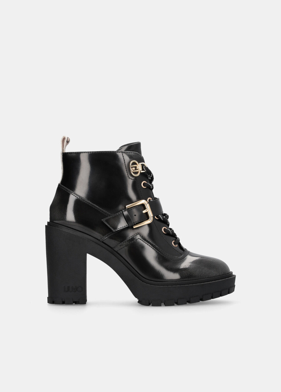 abraded leather ankle boots